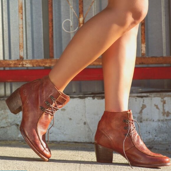NEW BED/STU Made In USA Leather Xena 2 Booties in Jasper for womens 825 9m5 - Picture 8 of 9
